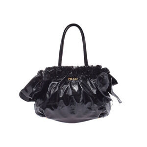 Prada handbag black vinyl
